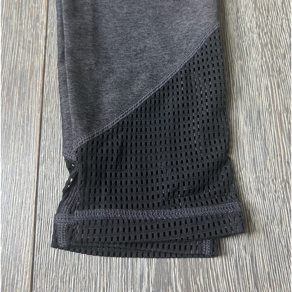 Z by Zella High Waisted Illustrious Charcoal Gray & black Mesh Leggings Sz Small - Picture 6 of 10